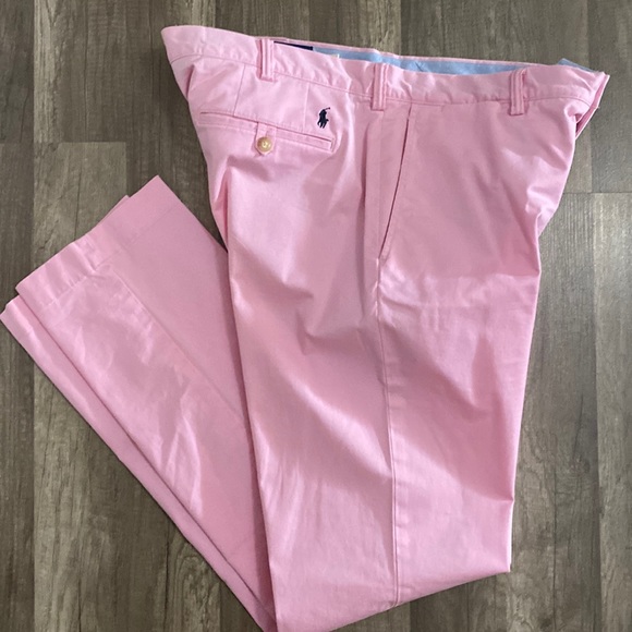 Never worn polo Ralph Lauren stretch straight fit. Rare color, soft pink mint - Picture 1 of 4